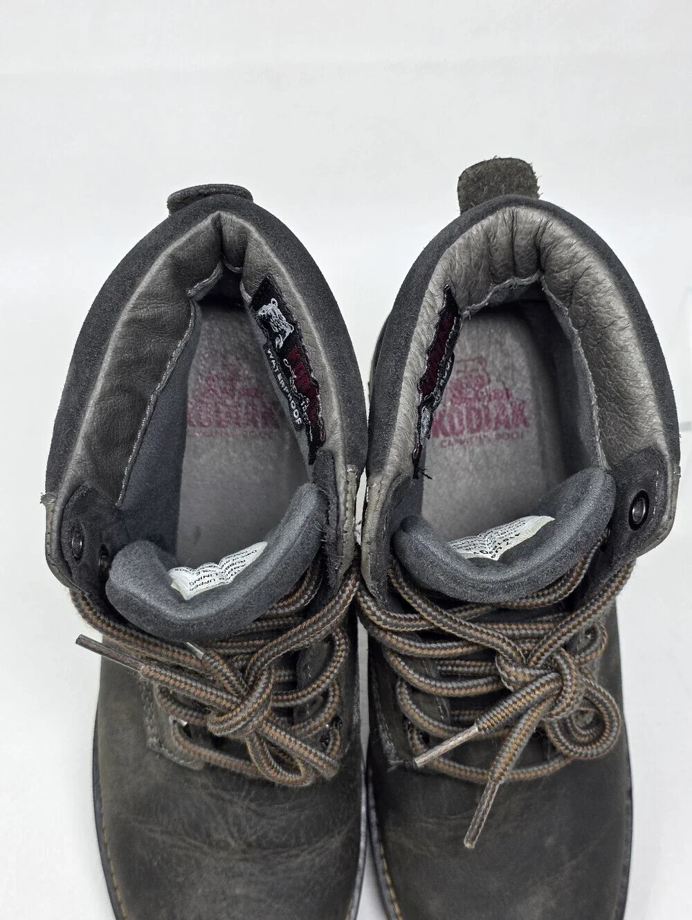 Kodiak Waterproof Grey Leather Boots Women's Size US 7 419189GY Pre-owned